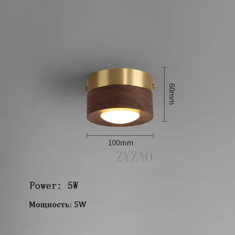 Schicke Deckenlampe aus Holz mit intensiver LED