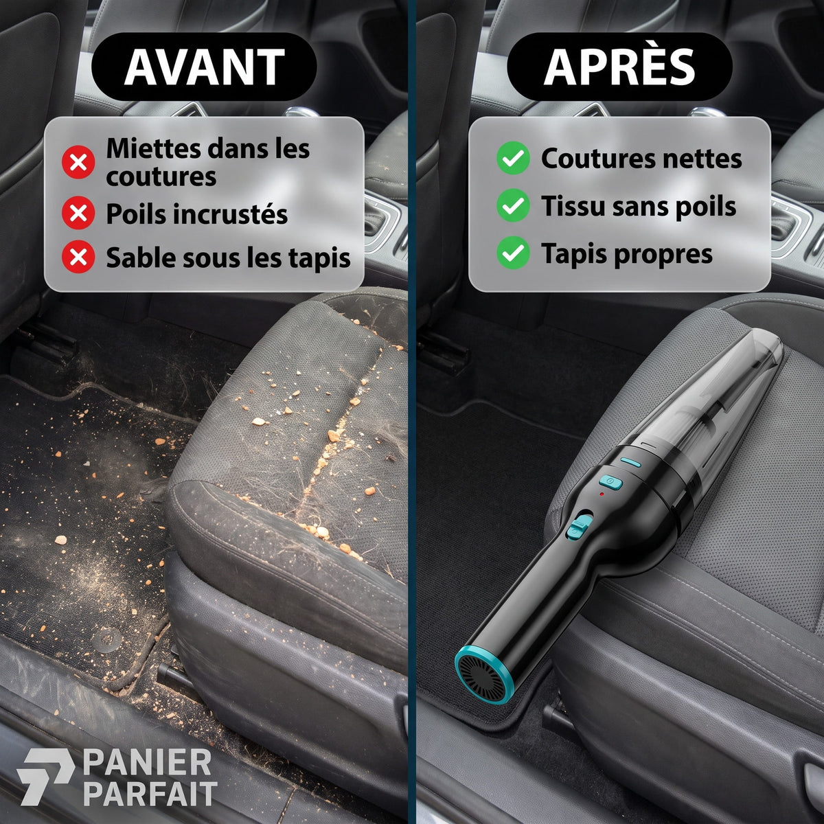 Aspirateur à main puissant sans fil avec station de recharge