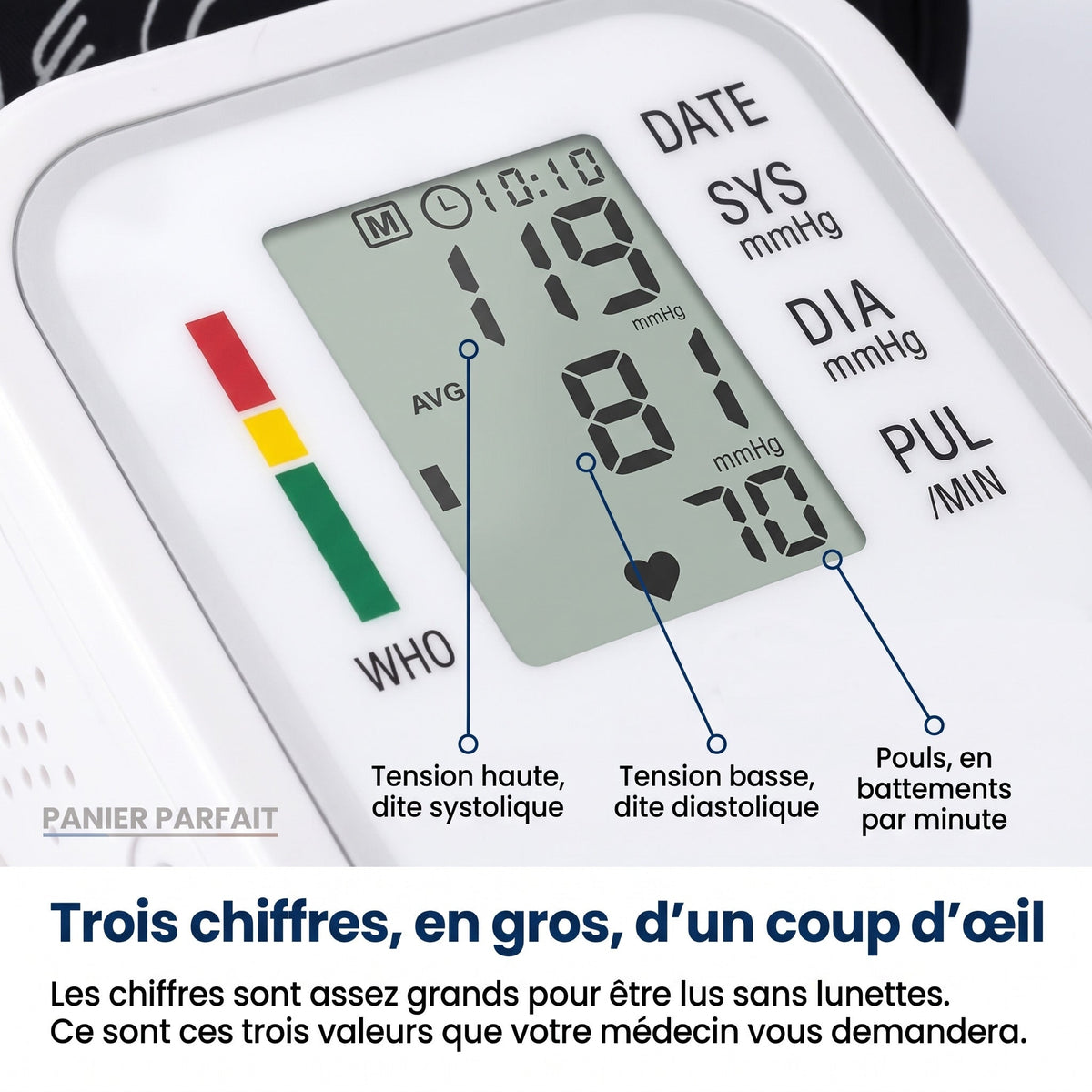 Tensiomètre de bras automatique à affichage digital