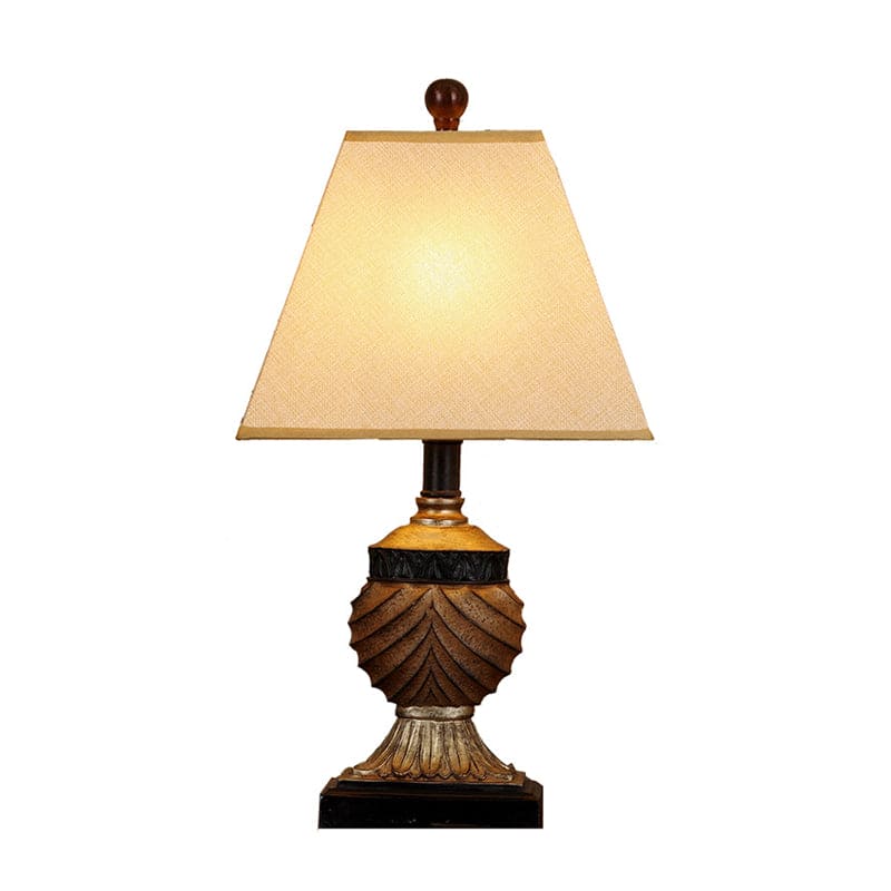Lampe de table élégante à base en forme d'U en marron