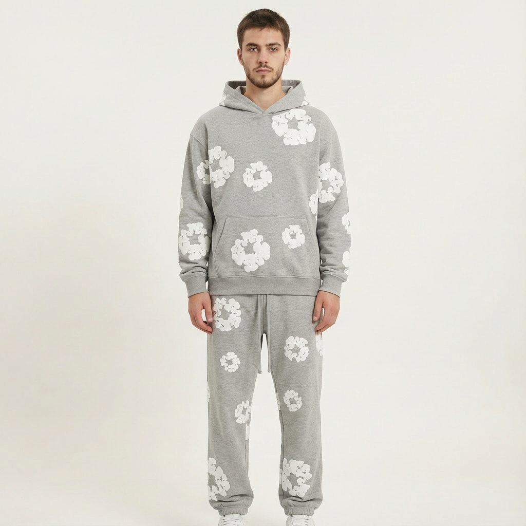 Eleganter Herren-Sweatshirt mit Blumenmuster – Chic und bequem für den Frühling