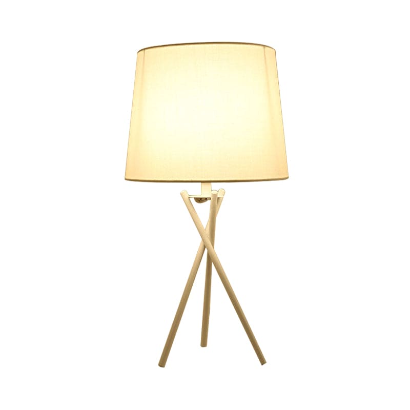Lampe de table minimaliste à éclairage de nuit abat-jour tissu