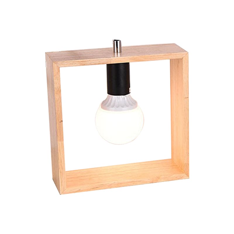 Lampe de table élégante en bois naturel