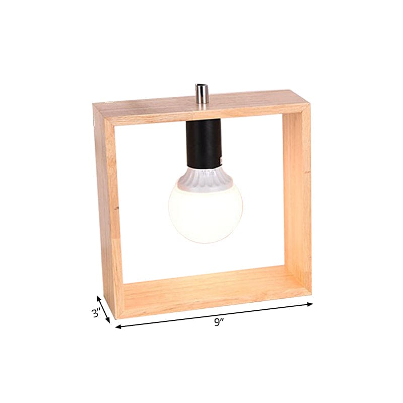 Lampe de table élégante en bois naturel