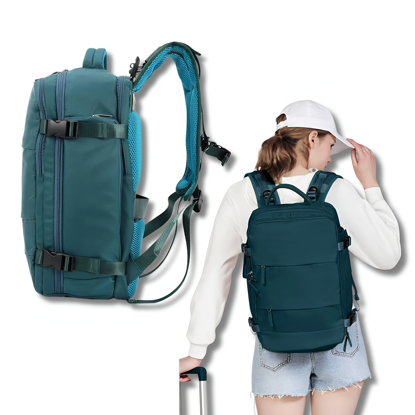 Praktische Reisetasche mit integriertem USB-Anschluss