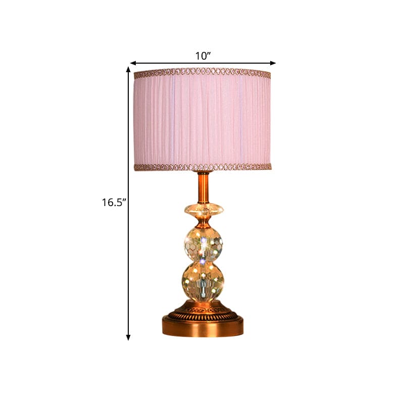 Lampe de table élégante forme conique cristaux taillés