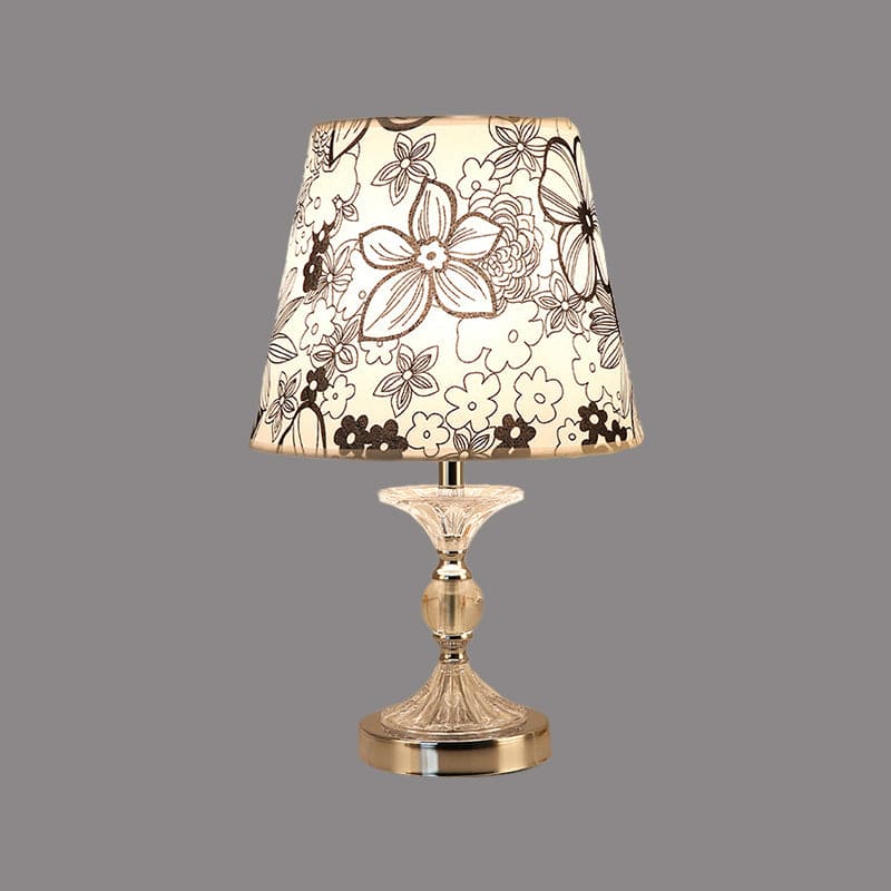 Lampe de table élégante à motif floral