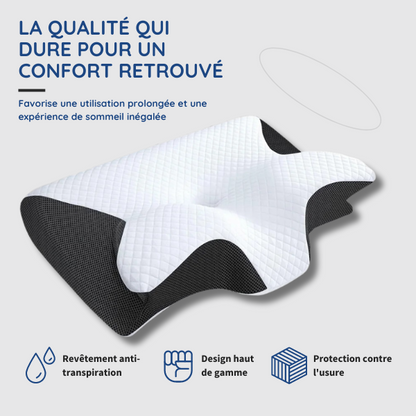Oreiller ergonomique à mémoire de forme orthopédique