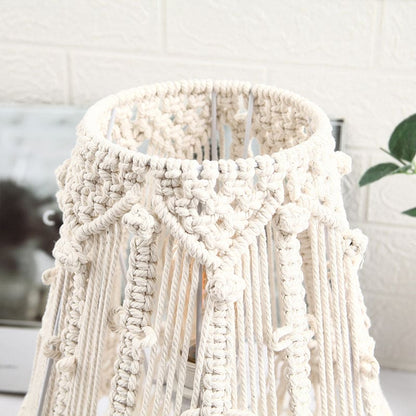 Lampe de table décorative en corde tissée pour éclairage ambiant