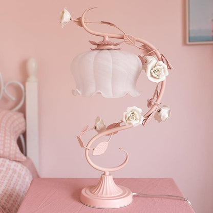 Lampe de table en céramique style pastorale