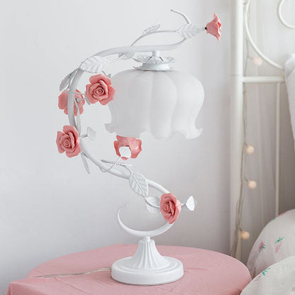 Lampe de table en céramique style pastorale