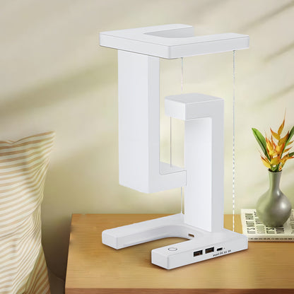 Elegante schwebende Tischlampe mit USB-Ladung und starker LED