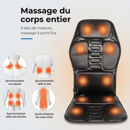 Coussin de massage shiatsu chauffant portable pour maison bureau