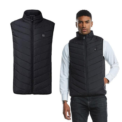 Veste chauffante sans manches à réglage de chaleur