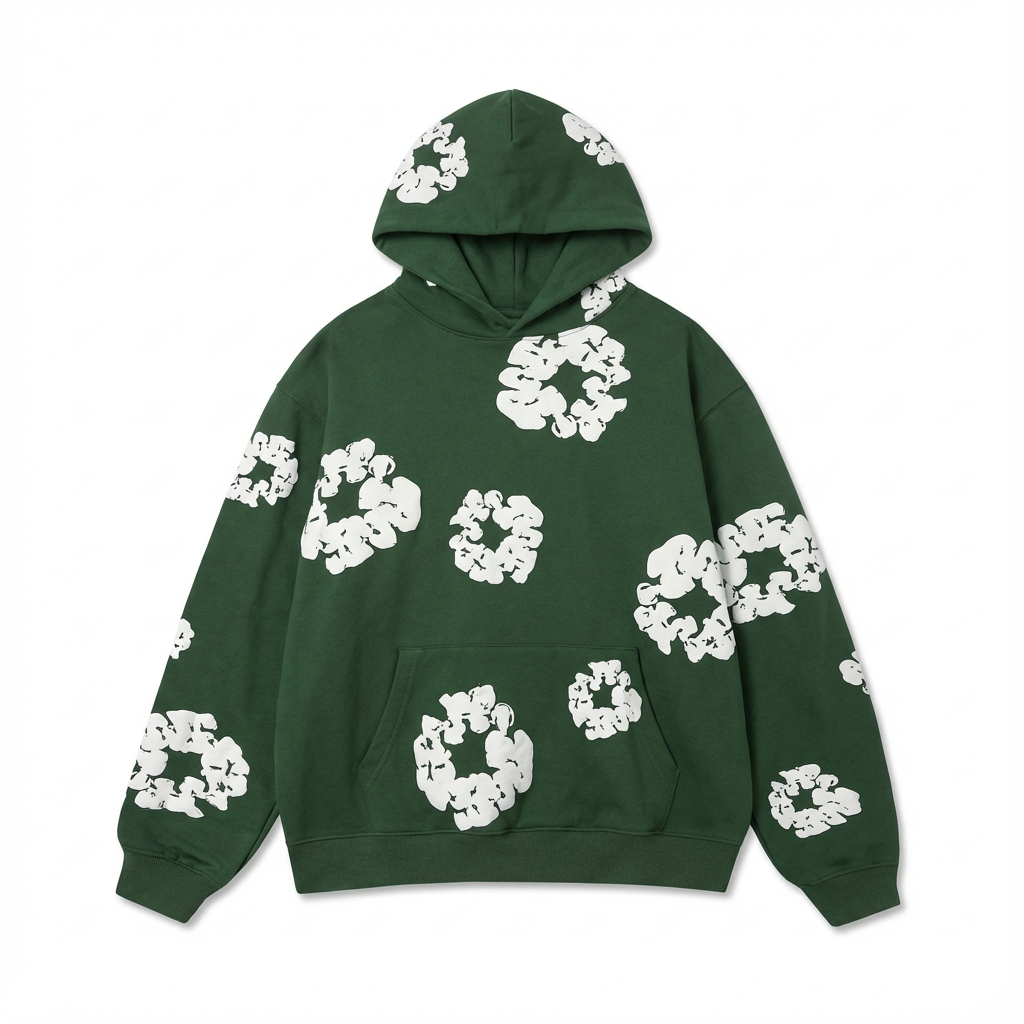 Sweat-shirt confortable à motif floral moderne