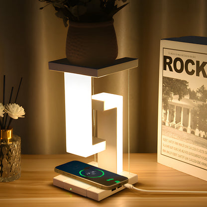 Elegante schwebende Tischlampe mit USB-Ladung und starker LED