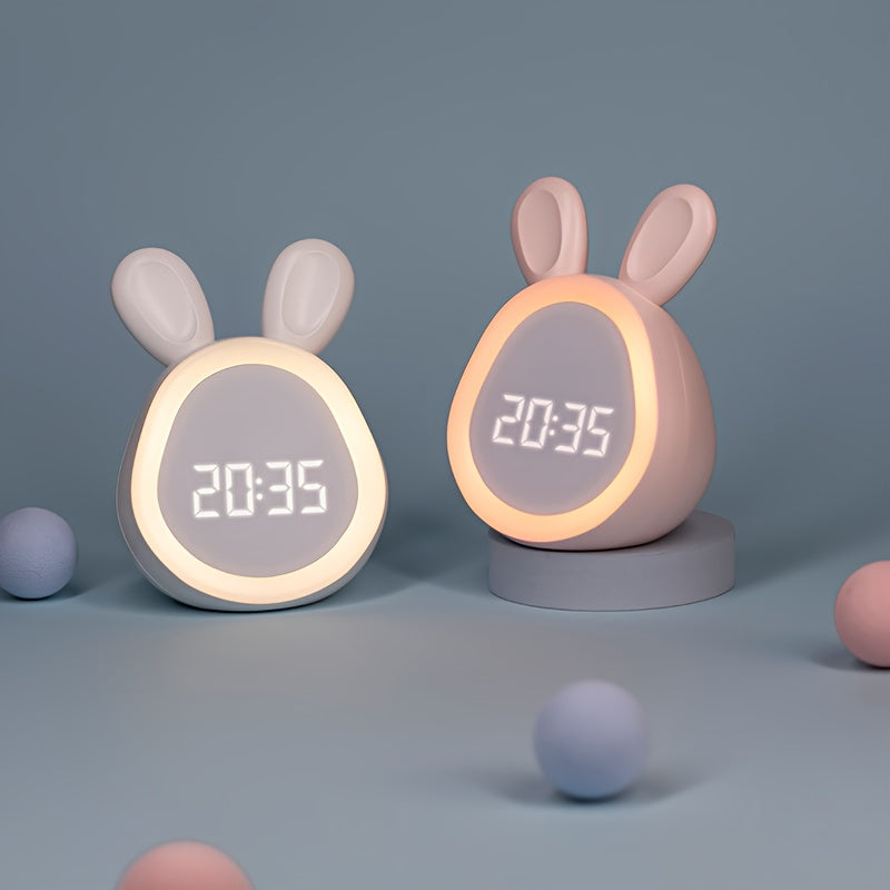 Réveil lumineux à veilleuse intégrée design lapin