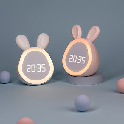 Réveil lumineux à veilleuse intégrée design lapin