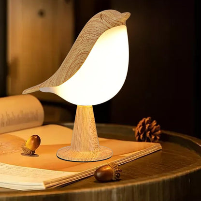 Lampe de nuit en bois à lumière douce oiseau décoratif