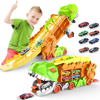 Circuit de course transformable avec camion et piste Dino