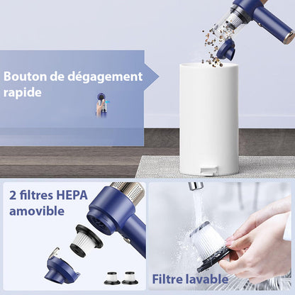 Aspirateur à main sans fil puissant pour voiture