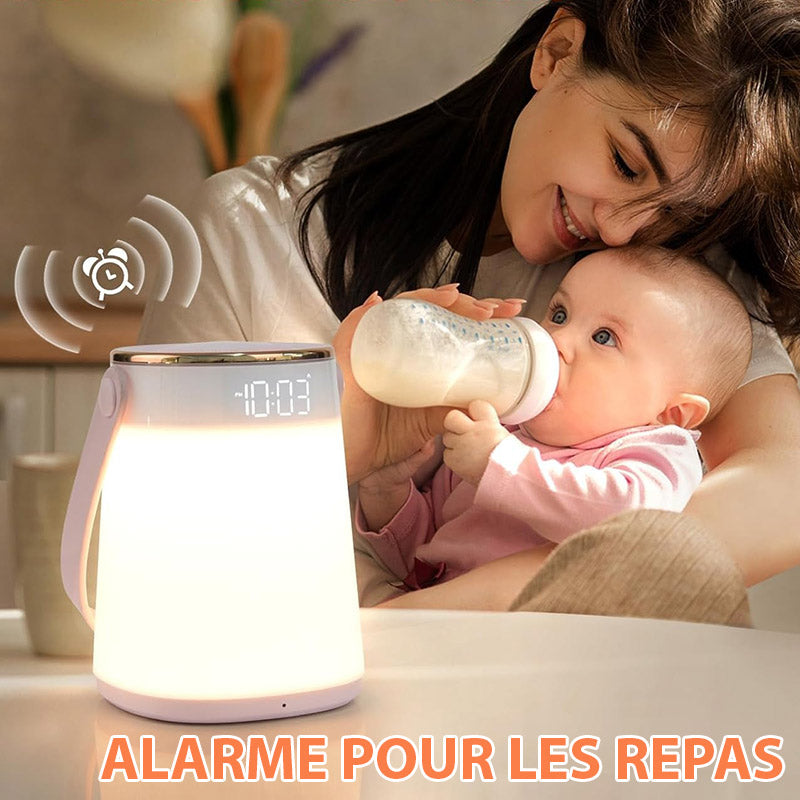 Veilleuse LED rechargeable à affichage heure et température