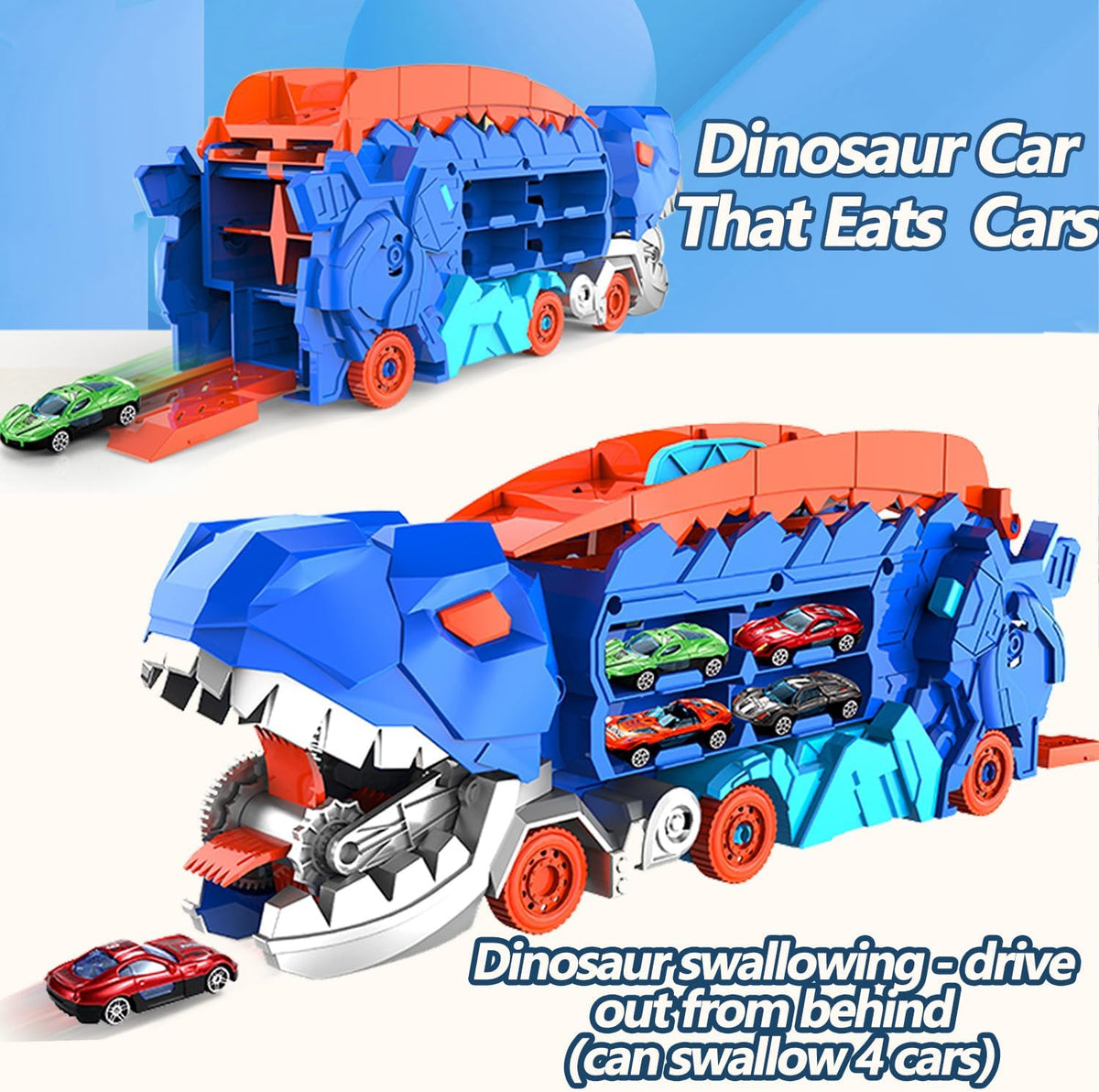 Circuit de course transformable avec camion et piste Dino