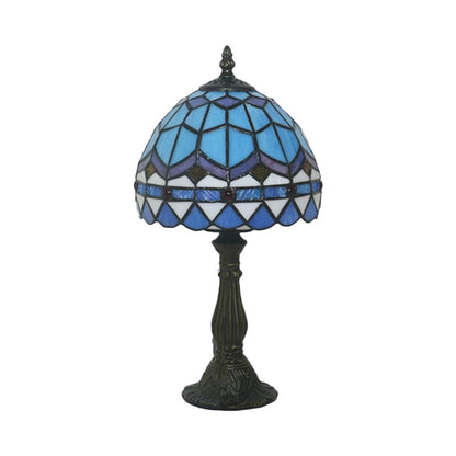 Lampe de table en verre motif Tiffany élégante