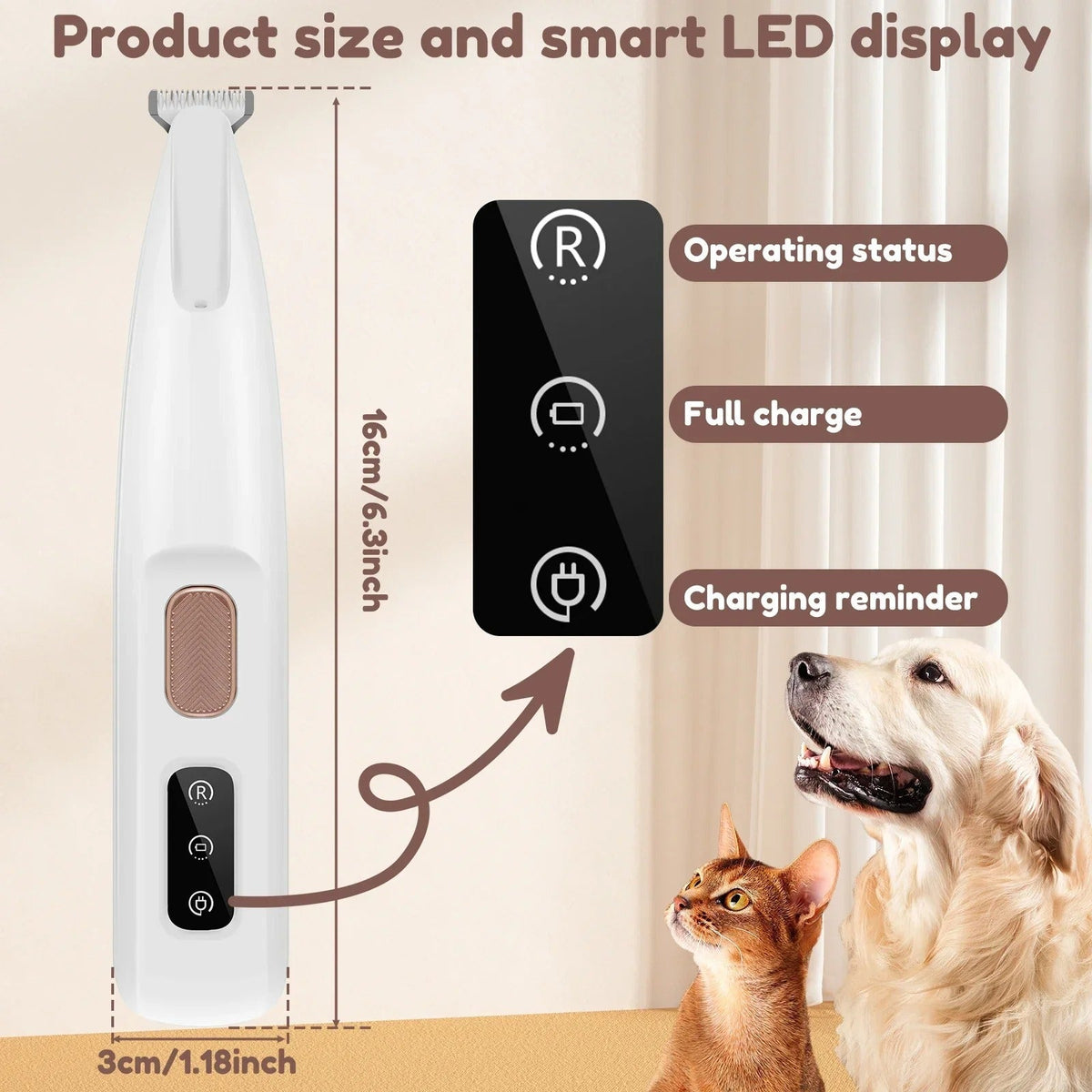 Tondeuse silencieuse de précision pour pattes