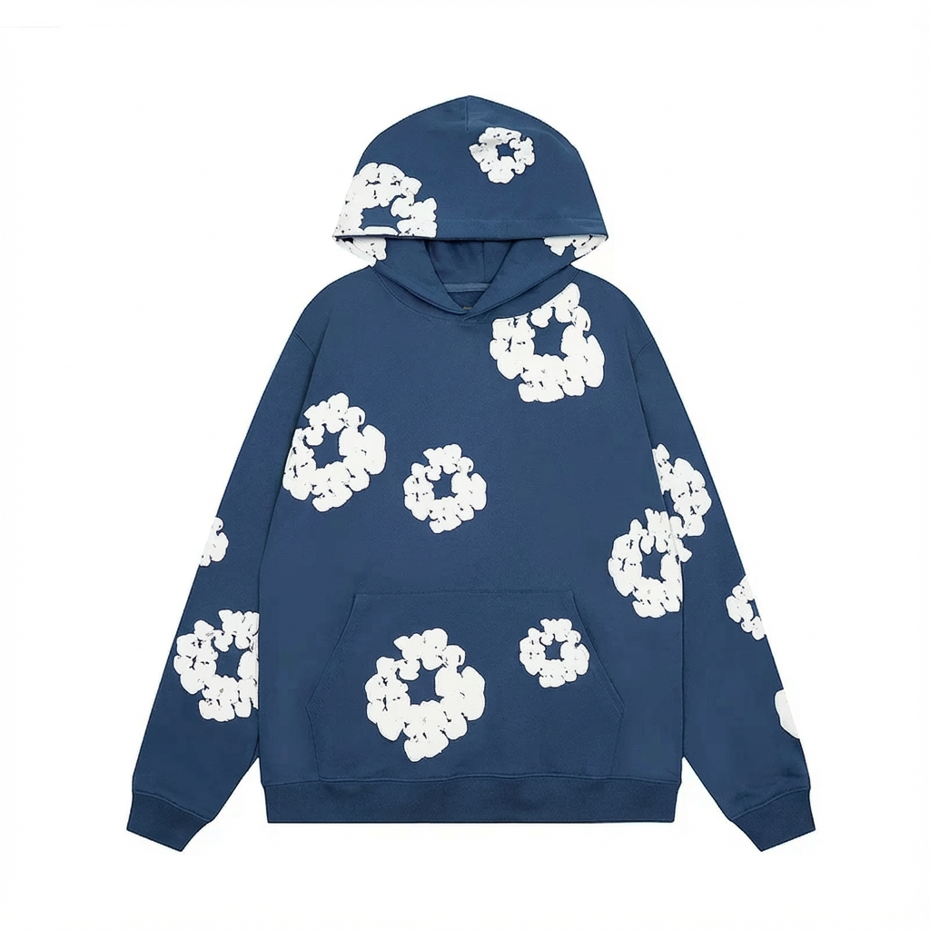 Sweat-shirt confortable à motif floral moderne