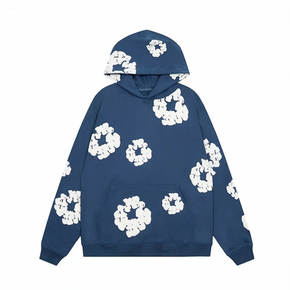 Sweat-shirt confortable à motif floral moderne
