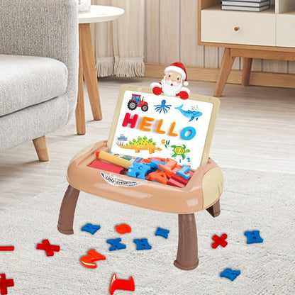 Tableau double face réversible ardoise et tableau avec accessoires