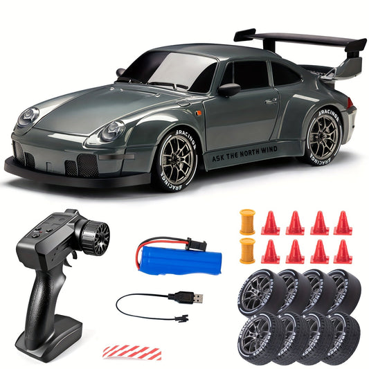 Voiture RC drift 4WD rechargeable 2,4 GHz à lumières LED