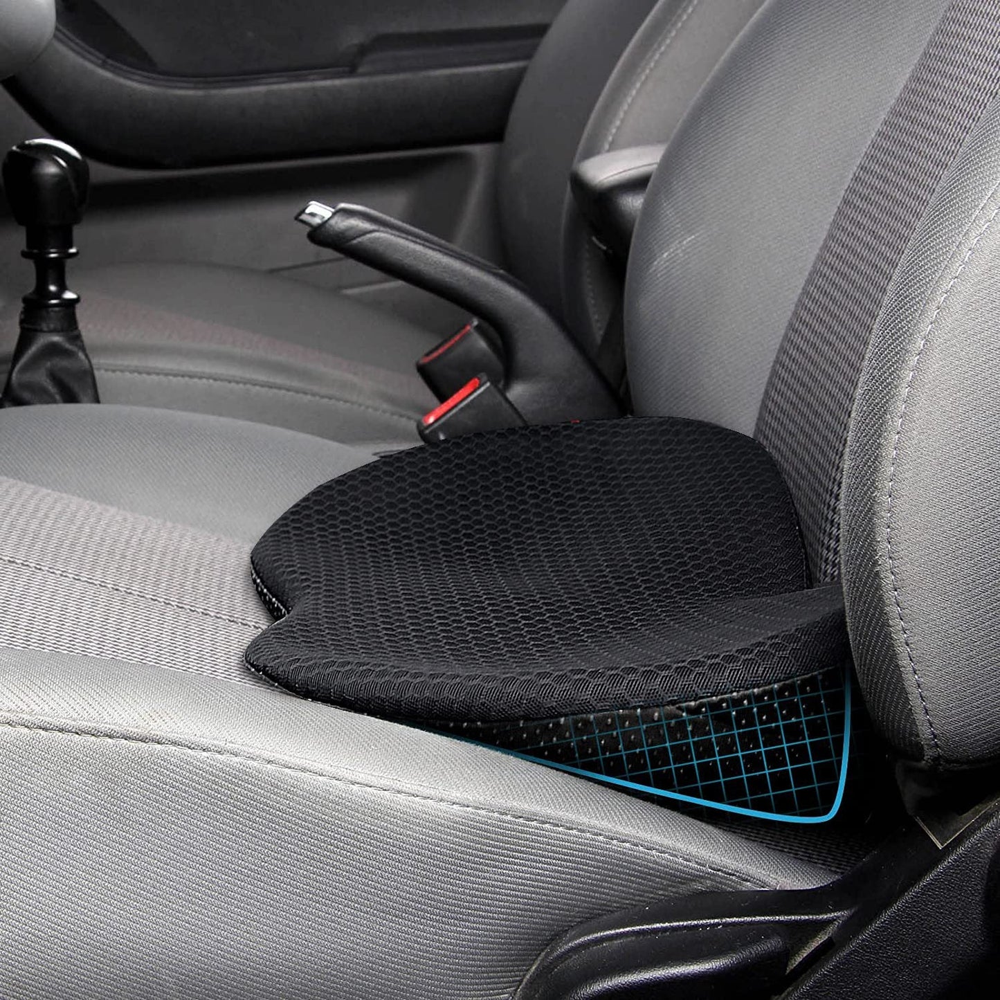 DriveEase™ – Coussin lombaire voiture mémoire de forme soulagement sciatique & posture