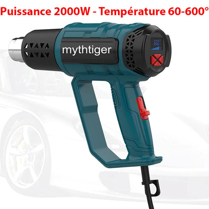 Décapeur thermique professionnel à température réglable 2000 W 600 °C