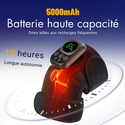 Beheizbare Kniebandage mit EMS-Massage 60 °C – Akku mit langer Laufzeit 5000 mAh
