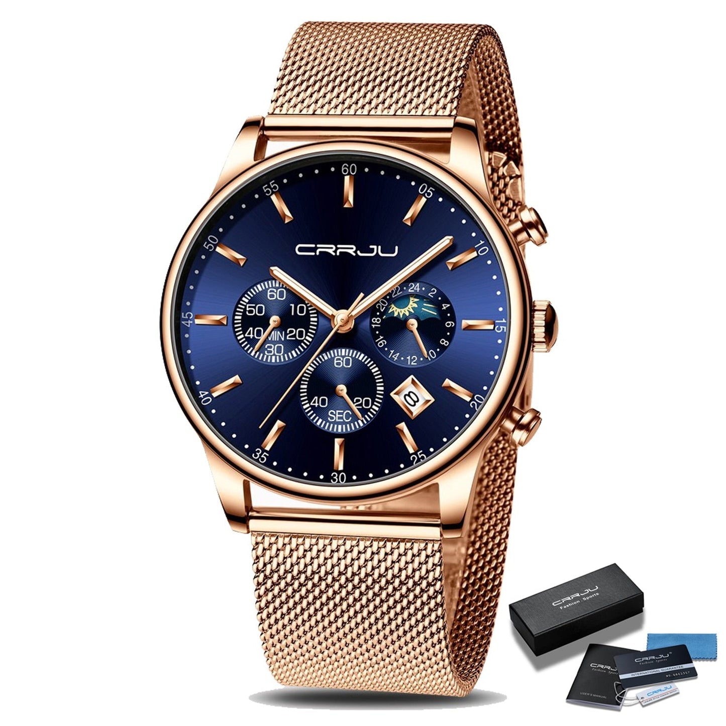 Sportliche Herrenuhr mit Metallarmband