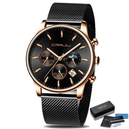 Sportliche Herrenuhr mit Metallarmband