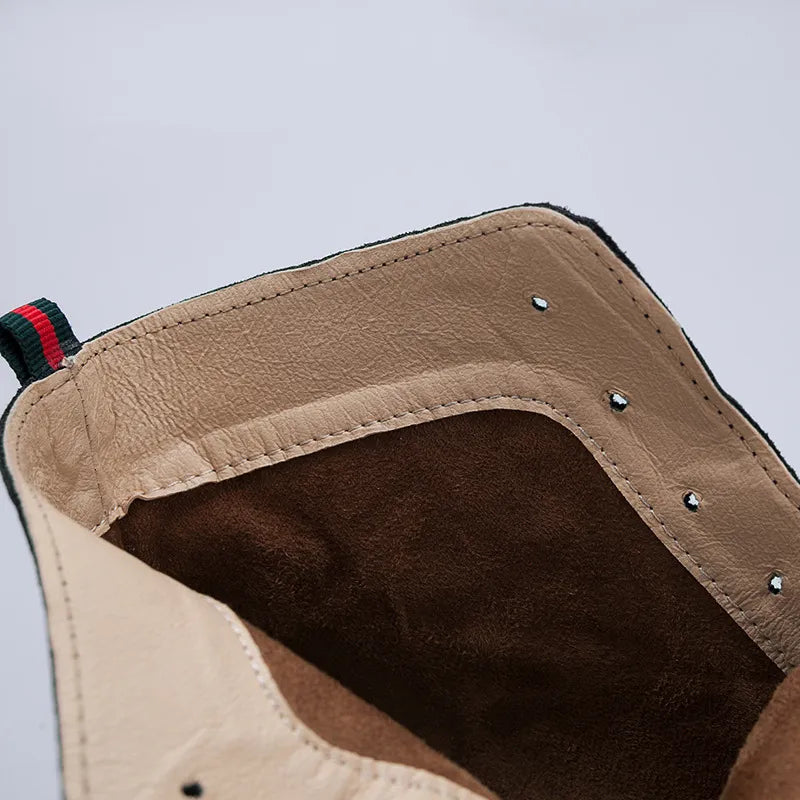 Bottes en daim élégantes à talon moyen