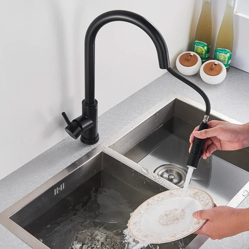 Mitigeur de cuisine tactile rétractable à capteur intégré
