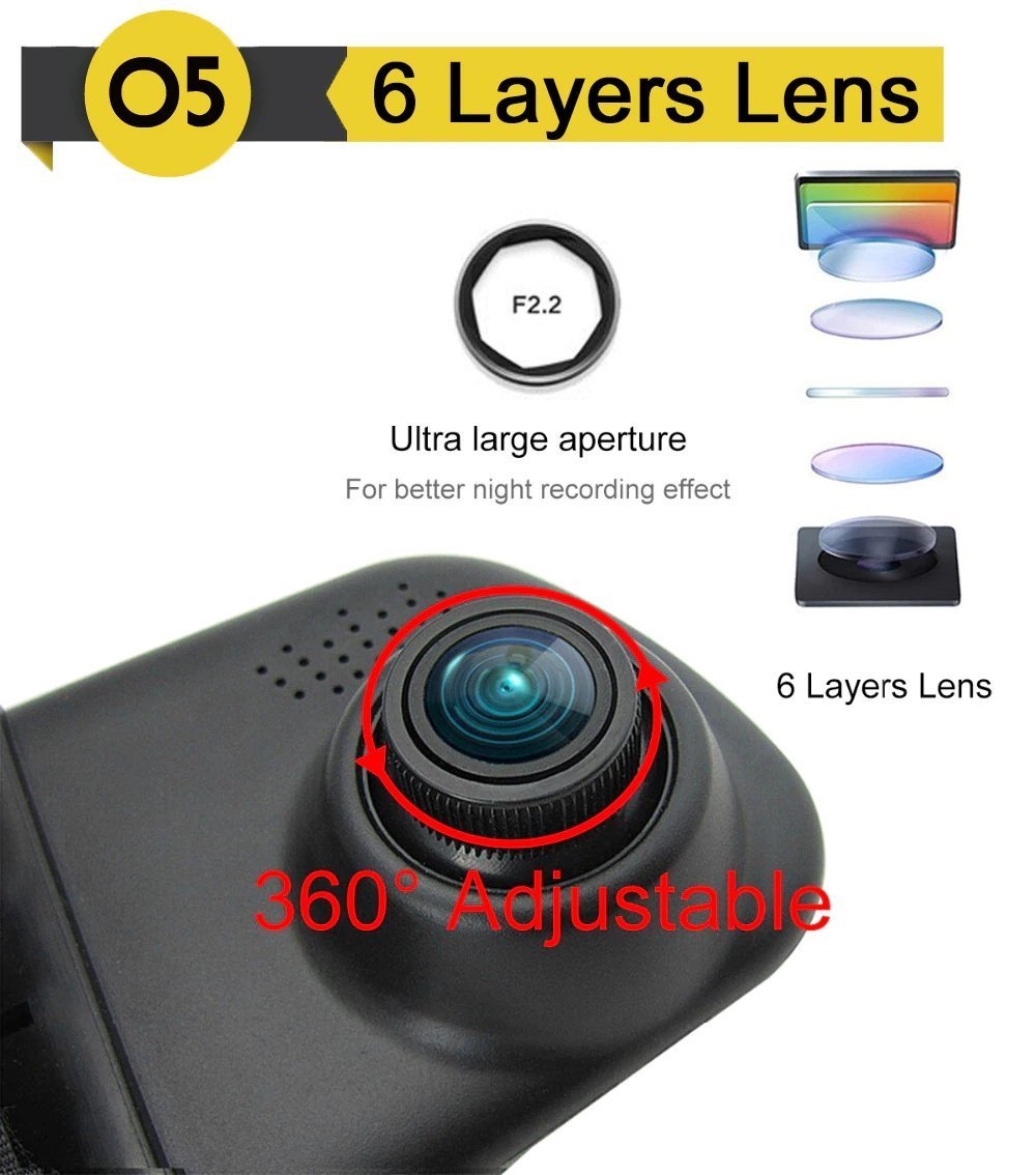 Caméra de recul HD 1080p pour rétroviseur intelligent