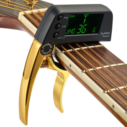 Praktischer 2-in-1 Gitarrenstimmgerät und Kapodaster