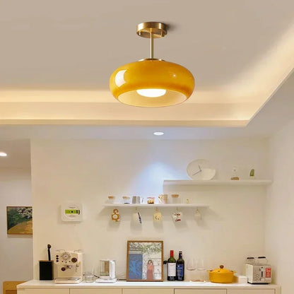 Lampe suspendue LED en verre élégante