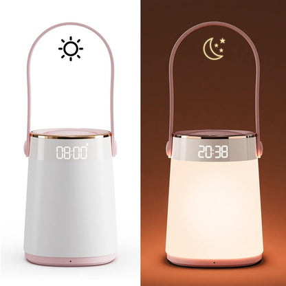 Veilleuse LED rechargeable à affichage heure et température
