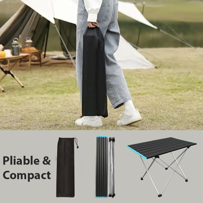 Table de camping pliante légère en aluminium robuste
