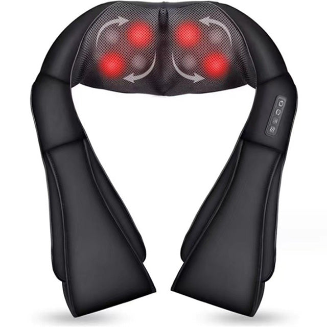 Masseur shiatsu 4D avec fonction chaleur pour cou et épaules