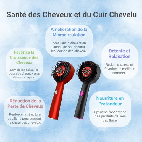 Peigne électrique de massage professionnel pour soins capillaires