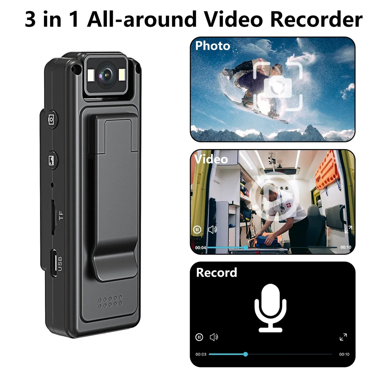 Mini caméra portable Wifi 1080p avec vision nocturne
