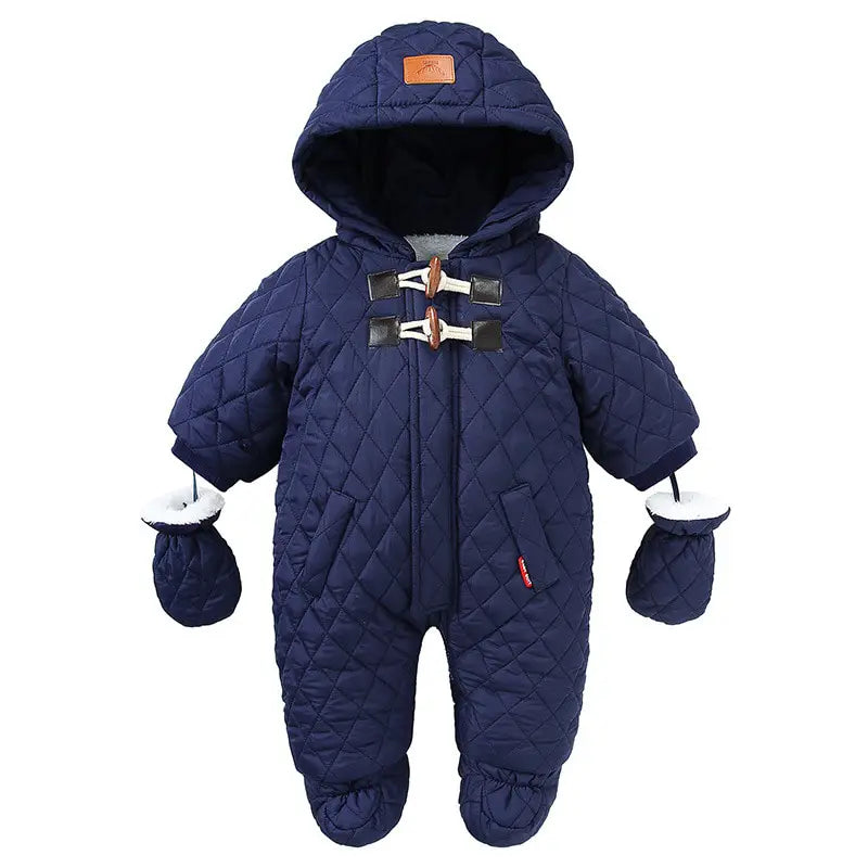 Combi-pilote bébé en velours doux et chaud