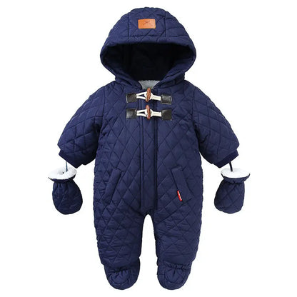 Combi-pilote bébé en velours doux et chaud